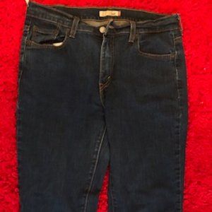 Womens Levis Dark Denim Jeans Size 12 Short